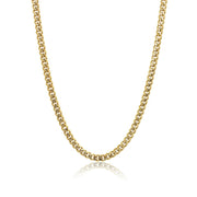 7.7mm Italgem Stainless Steel Men's Yellow Gold Tone Curb Chain