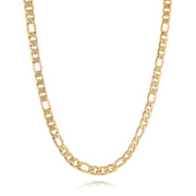 Italgem 7mm Stainless Steel Men's Yellow Figaro Chain