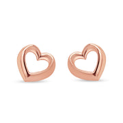 Rose Gold Heart Earrings