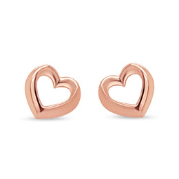 Rose Gold Heart Earrings