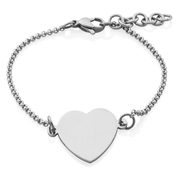 Steelx Engravable Heart Bracelet