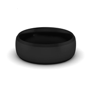 Bogart's Domed Black Tungsten Men's Wedding Band
