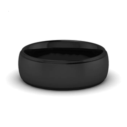 Bogart's Bevelled Black Tungsten Men's Wedding Band