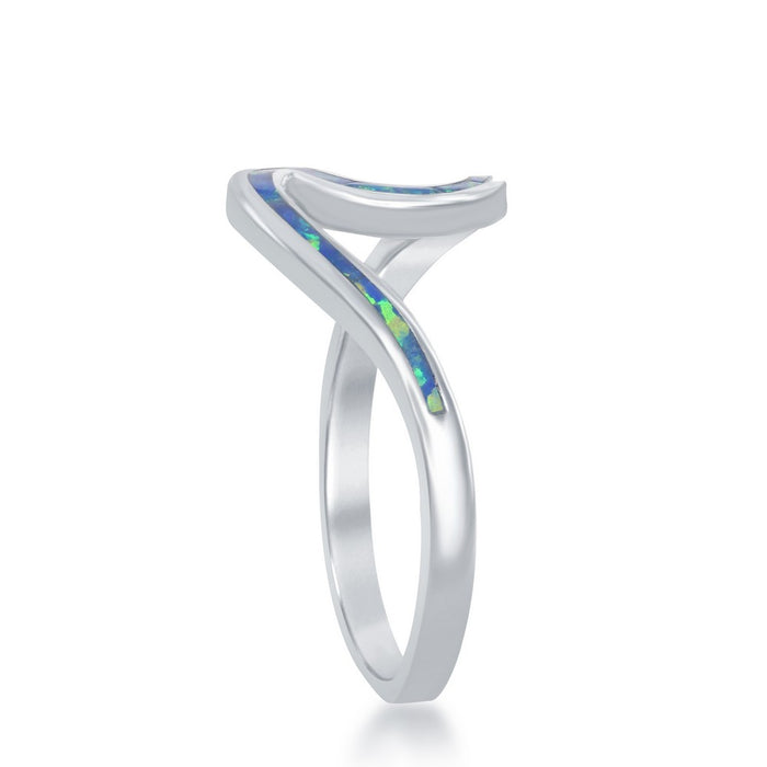 Wave Ring: Blue Opal