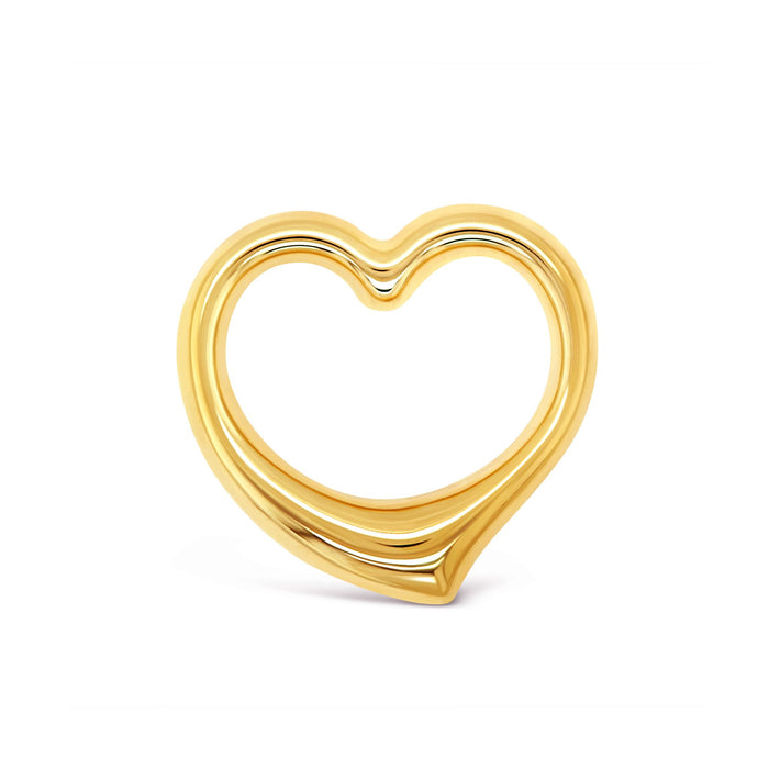 Open Heart Pendant: Yellow Gold