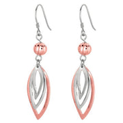 Two Tone Leaf Earrings