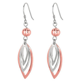 Two Tone Leaf Earrings