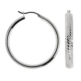 30mm Diamond Cut Hoops