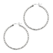 30mm Diamond Cut Hoops