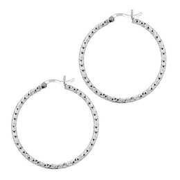 30mm Diamond Cut Hoops