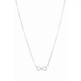 Mini Pave Infinity Sterling Silver Necklace
