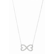 Infinite Love Sterling Silver Double Heart Necklace