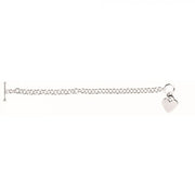 Sterling Silver Heart Toggle Bracelet