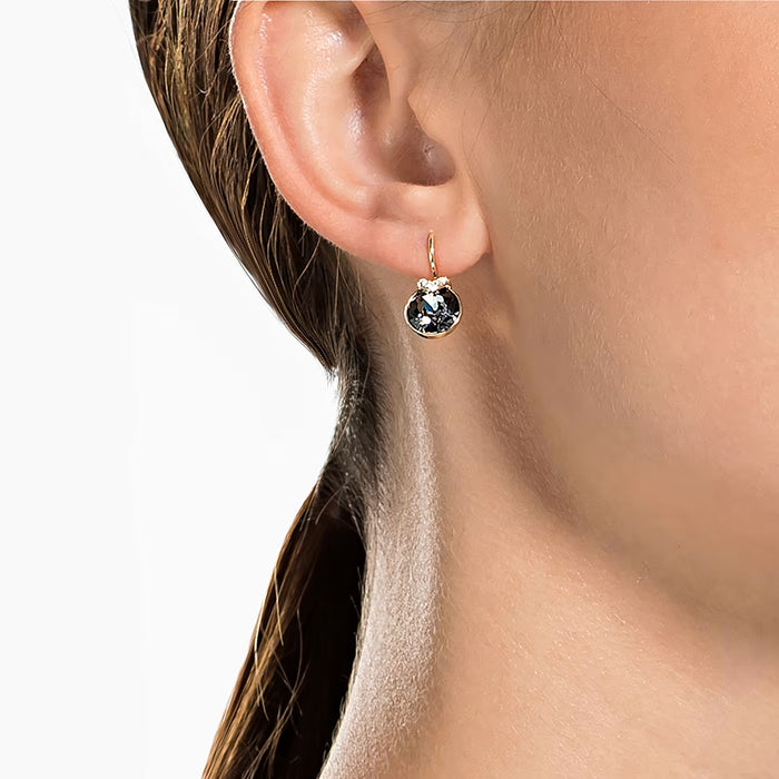 Swarovski Mini Bella V Drop Earrings: Grey