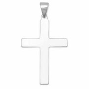 Casablanca Flat Cross Sterling Silver Pendant