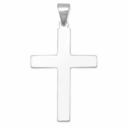 Casablanca Flat Cross Sterling Silver Pendant