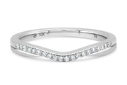 0.10CT White Gold Wedding Band