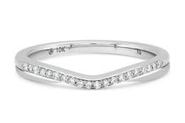 0.10CT White Gold Wedding Band