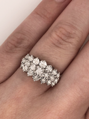 .15CT Lab Grown Diamond Stairway to Heaven Sterling Silver Ring