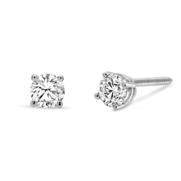 .10CT Bogart's 10KT White Gold Diamond Screwback Stud Earrings