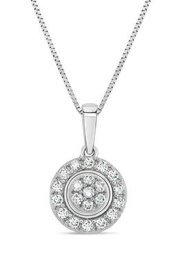 0.30CTW White Gold Diamond Pendant