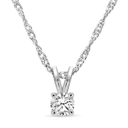 .15CT Bogart's Diamond Solitaire White Gold Necklace