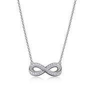 Elle Scintillation Infinity Sterling Silver Necklace