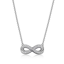 Elle Scintillation Infinity Sterling Silver Necklace