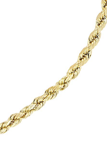 10K Yellow Gold 3mm Gold Rope Bracelet