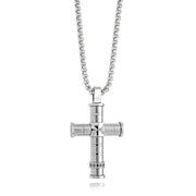 Italgem Steel Kirabo Men's Cross Necklace