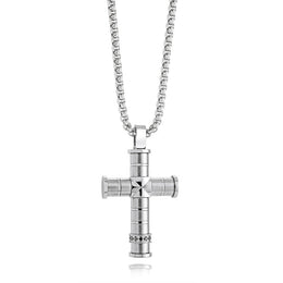 Italgem Steel Kirabo Men's Cross Necklace