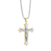 Italgem Men's Stainless Steel Cross Necklace