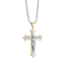 Italgem Men's Stainless Steel Cross Necklace