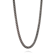 Italgem Stainless Steel 4.6mm Men's Black Curb Chain