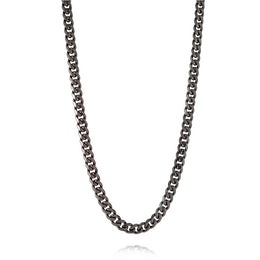 Italgem Stainless Steel 4.6mm Men's Black Curb Chain