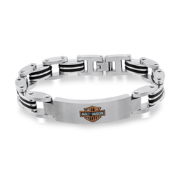 Italgem Stainless Steel Men's Harley Davidson Link Bracelet