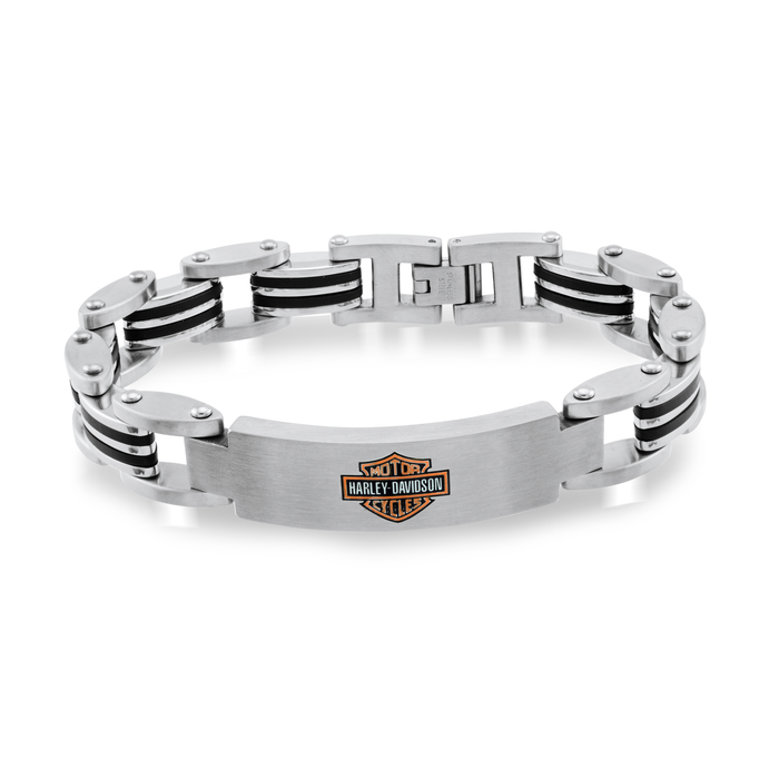 Italgem Steel Men's Harley Davidson Link Bracelet