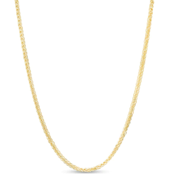 1.3mm 10KT Yellow Gold Wheat Chain