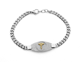 Italgem Stainless Steel Curb Chain Medic Alert Bracelet