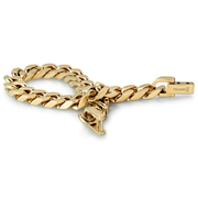 9.4mm Italgem Stainless Steel Men's Yellow Gold Tone Curb Bracelet