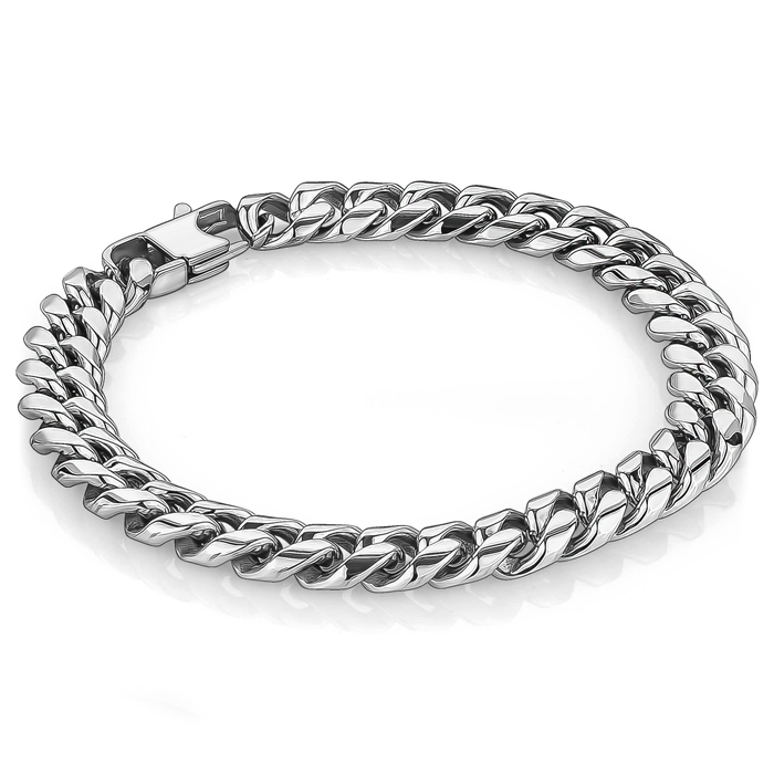 Italgem Steel Men's 10MM Cuban Link Chain Bracelet