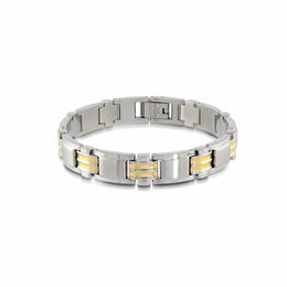 Italgem Stainless Steel Two Tone Link Men's Bracelet