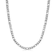 Italgem 7.4mm Stainless Steel Grooved Figaro Chain