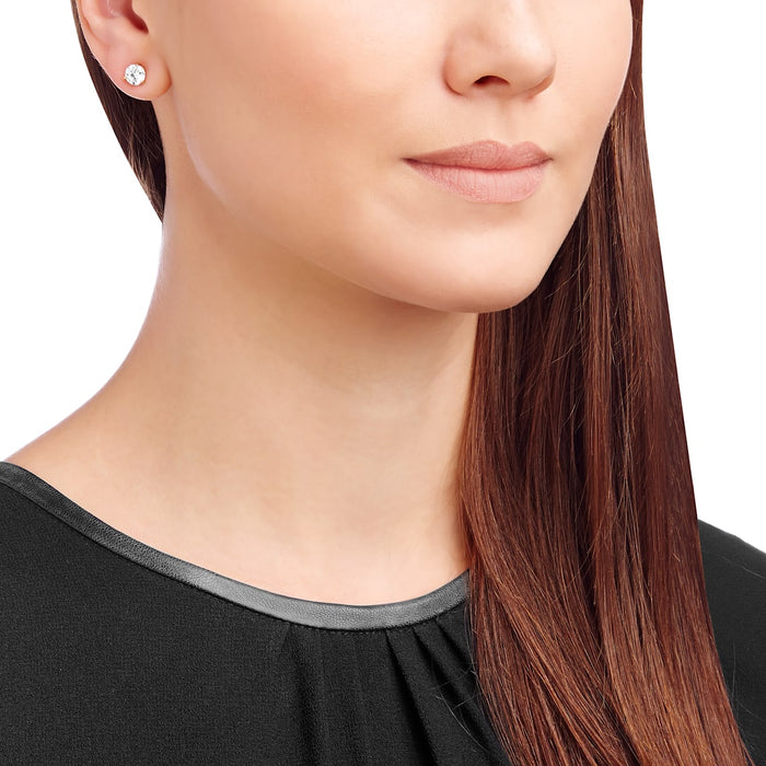 Swarovski Solitaire Earrings: Rose