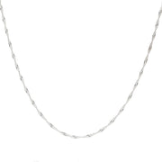 1.5mm 10KT White Gold Singapore Chain