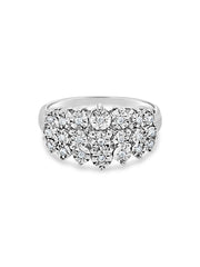 .15CT Lab Grown Diamond Stairway to Heaven Sterling Silver Ring
