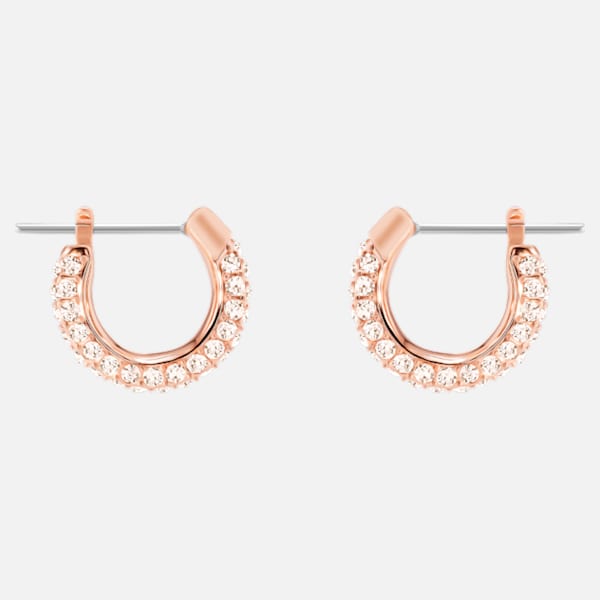 Swarovski Stone Hoop Earrings: Small Rose