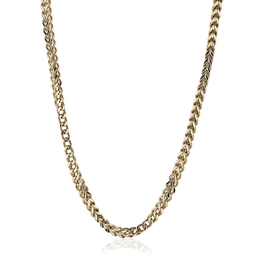 4.6mm Italgem Stainless Steel Yellow Gold Tone Square Franco Chain