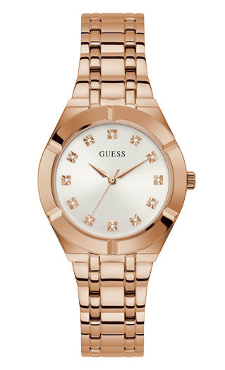 Guess Crystalline Watch: Rose Gold Plated