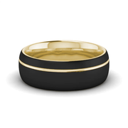Bogart's Black and Gold Tungsten Men's Wedding Band